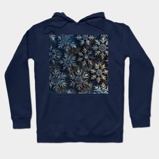 Ice crystals snowflakes pattern Hoodie